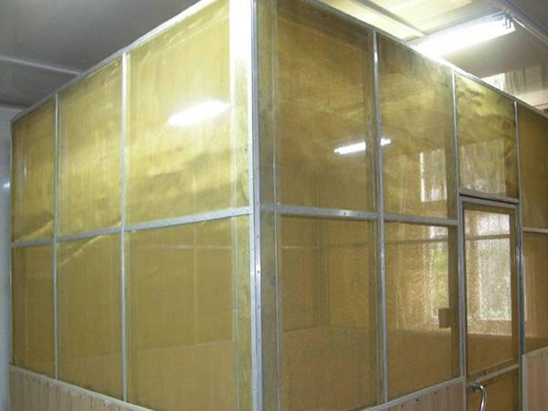 Brass shielding room is in the data center