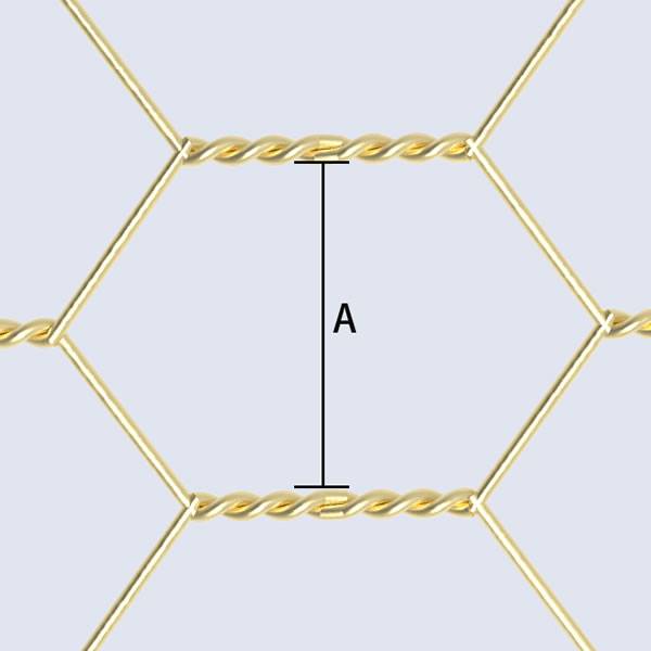 A drawing of hexagonal copper alloy fish cage.