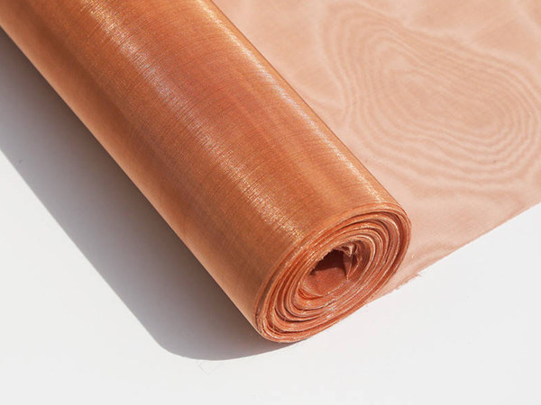 A roll of copper mesh with electromagnetic shielding effect