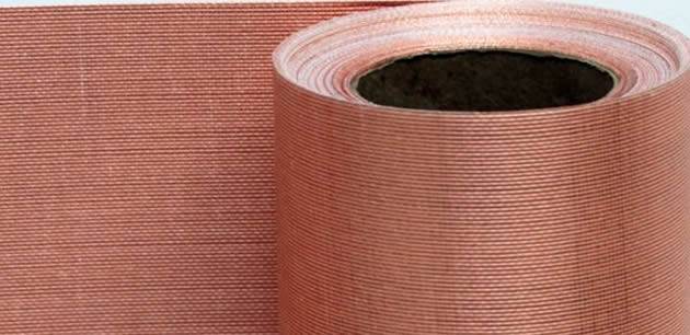 A roll of fine copper mesh