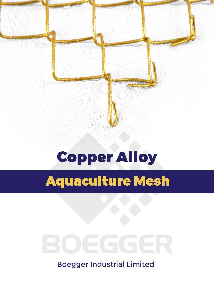 A catalogue cover of copper alloy aquaculture mesh.
