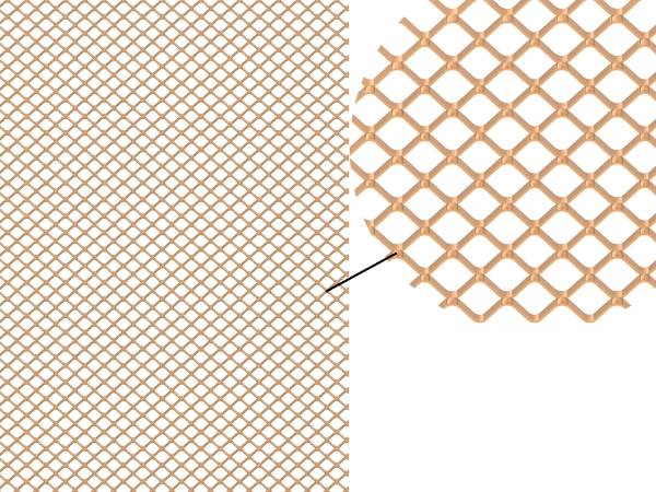 Square micro expanded copper mesh